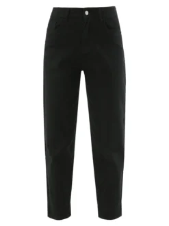 Sexy Sense Pantaloni jeans donna mom fit - nero