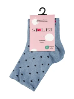 Sielei Calze corte da donna a pois - azzurro
