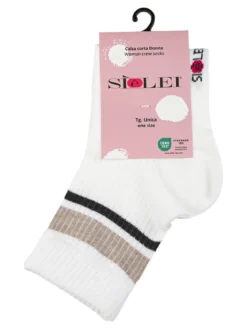 Sielei Calze corte tennis da donna - bianco
