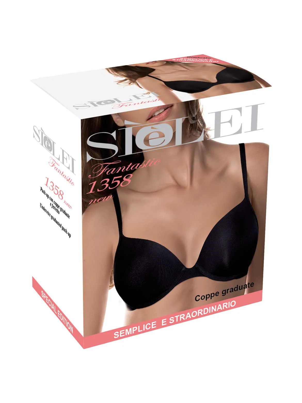 Sielei FANTASTIC Reggiseno push-up con coppe graduate e ferretto COPPA B - bianco