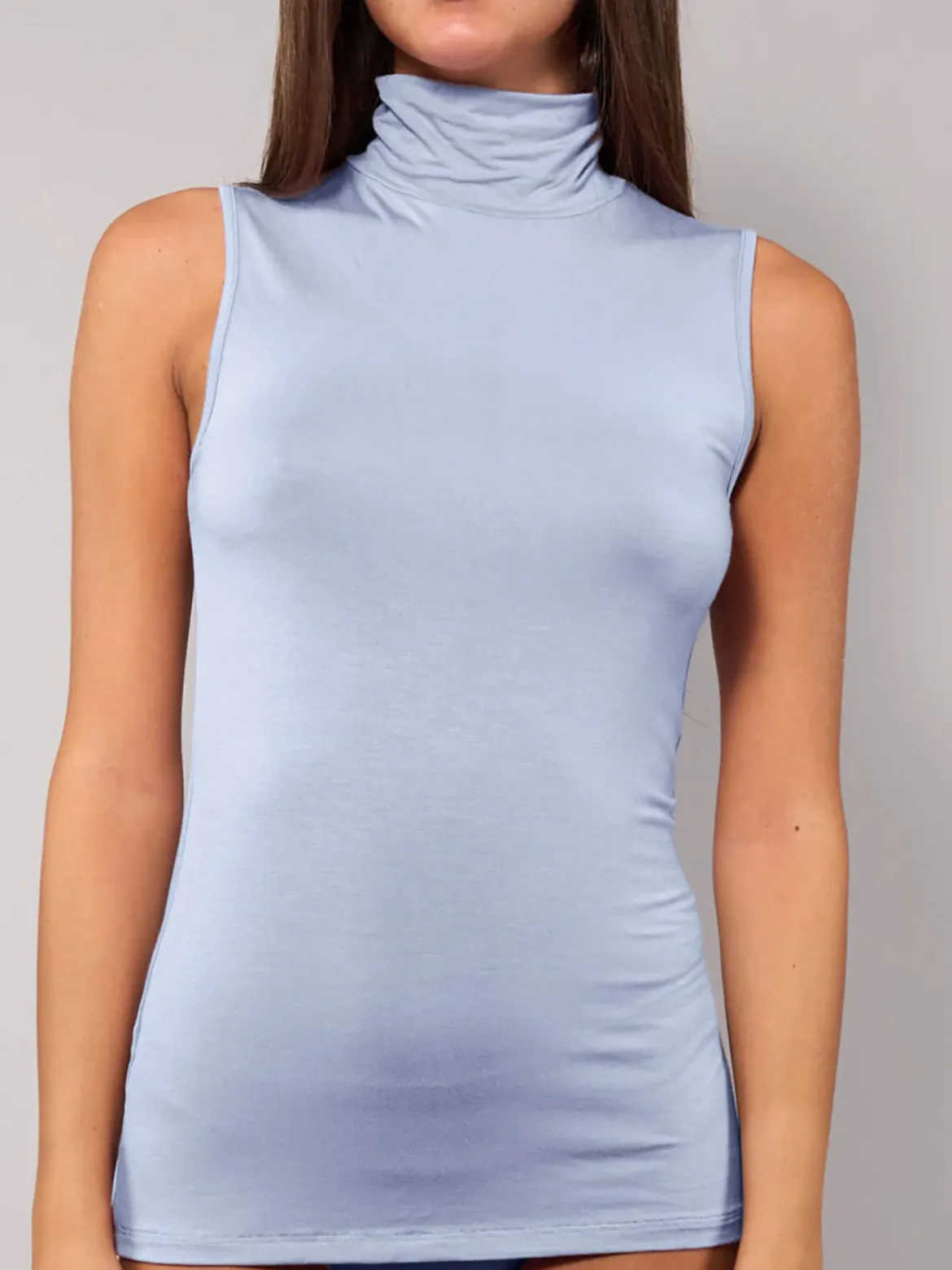 Sielei Maglia donna lupetto smanicata