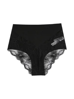 Sielei Slip donna taglio laser a vita alta in cotone e pizzo