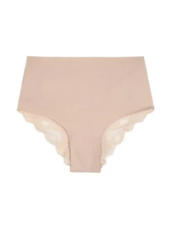 Sielei Slip donna taglio laser a vita alta in cotone e pizzo