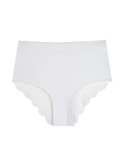 Sielei Slip donna taglio laser a vita alta in cotone e pizzo
