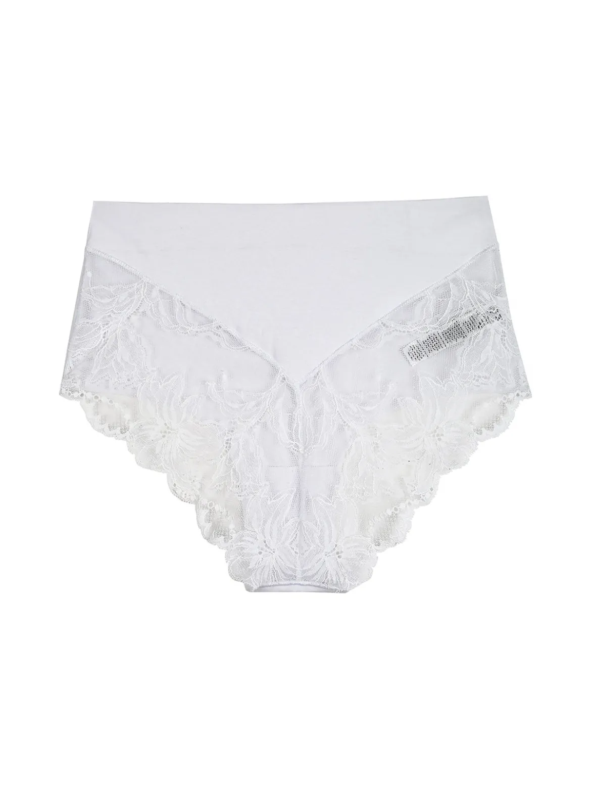 Sielei Slip donna taglio laser a vita alta in cotone e pizzo