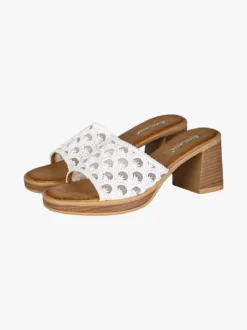 Sissi Miss Ciabatte donna con tacco e plateau - bianco