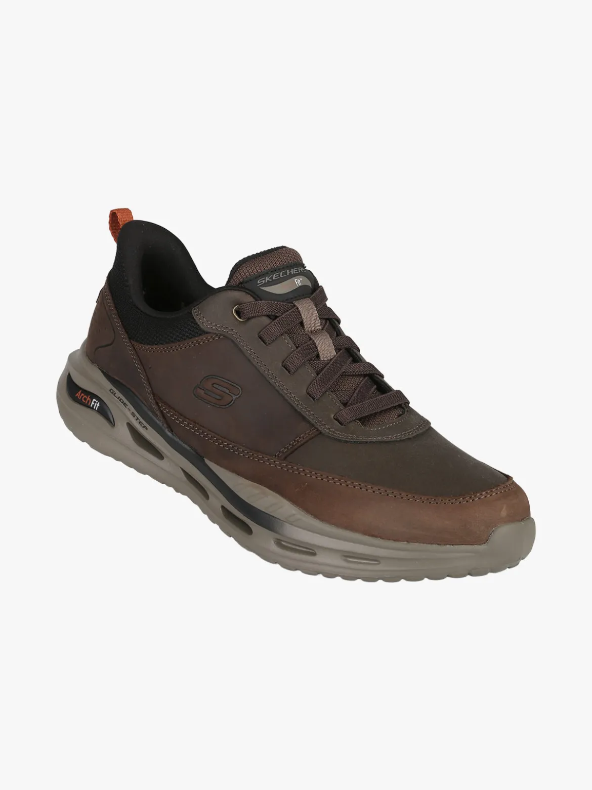 Skechers Arch Fit Orvan - Moxley Sneakers uomo in pelle - moro