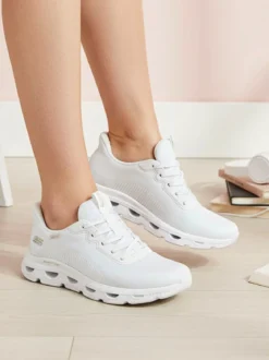 Skechers BOBS ARC WAVES Sneakers donna glide-step - bianco