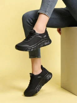 Skechers BOBS B-FLEX LINEAR FORCE Sneakers sportiva donna - nero