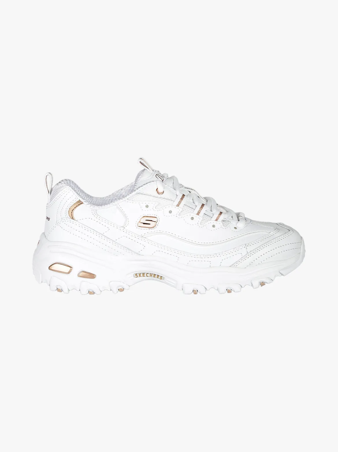 Skechers D'LITES FRESH START Sneakers in pelle da donna - bianco