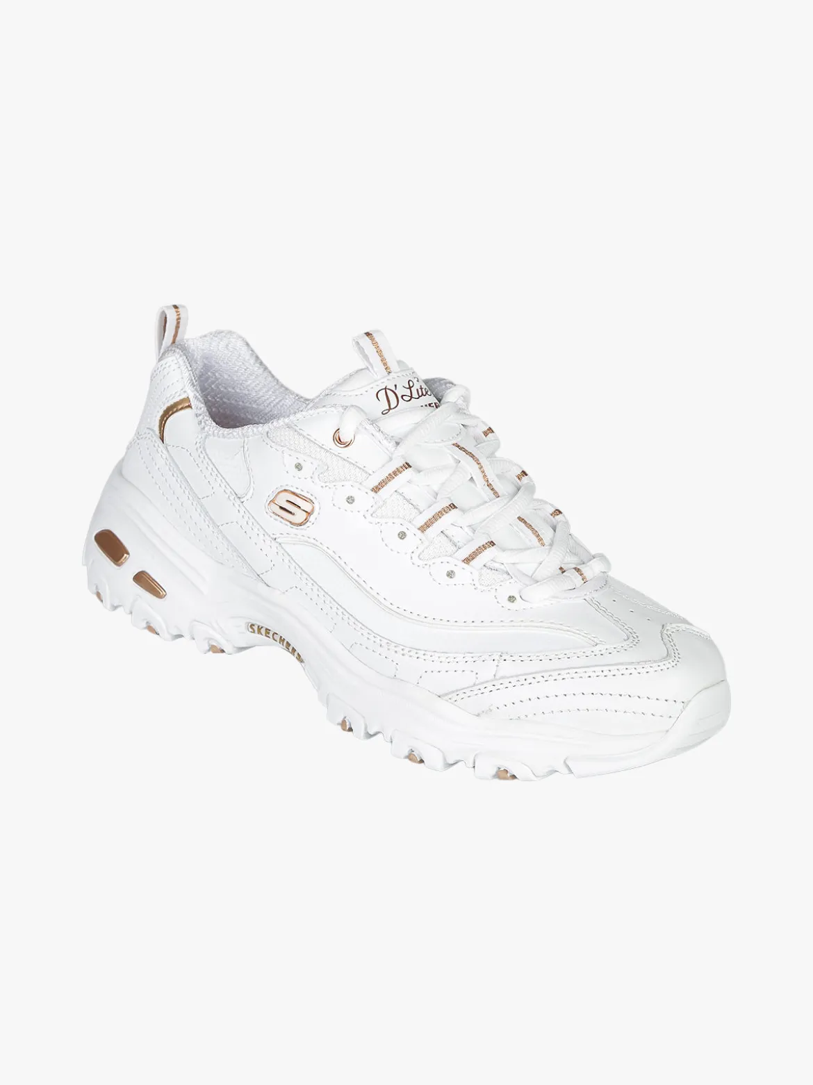Skechers D'LITES FRESH START Sneakers in pelle da donna - bianco