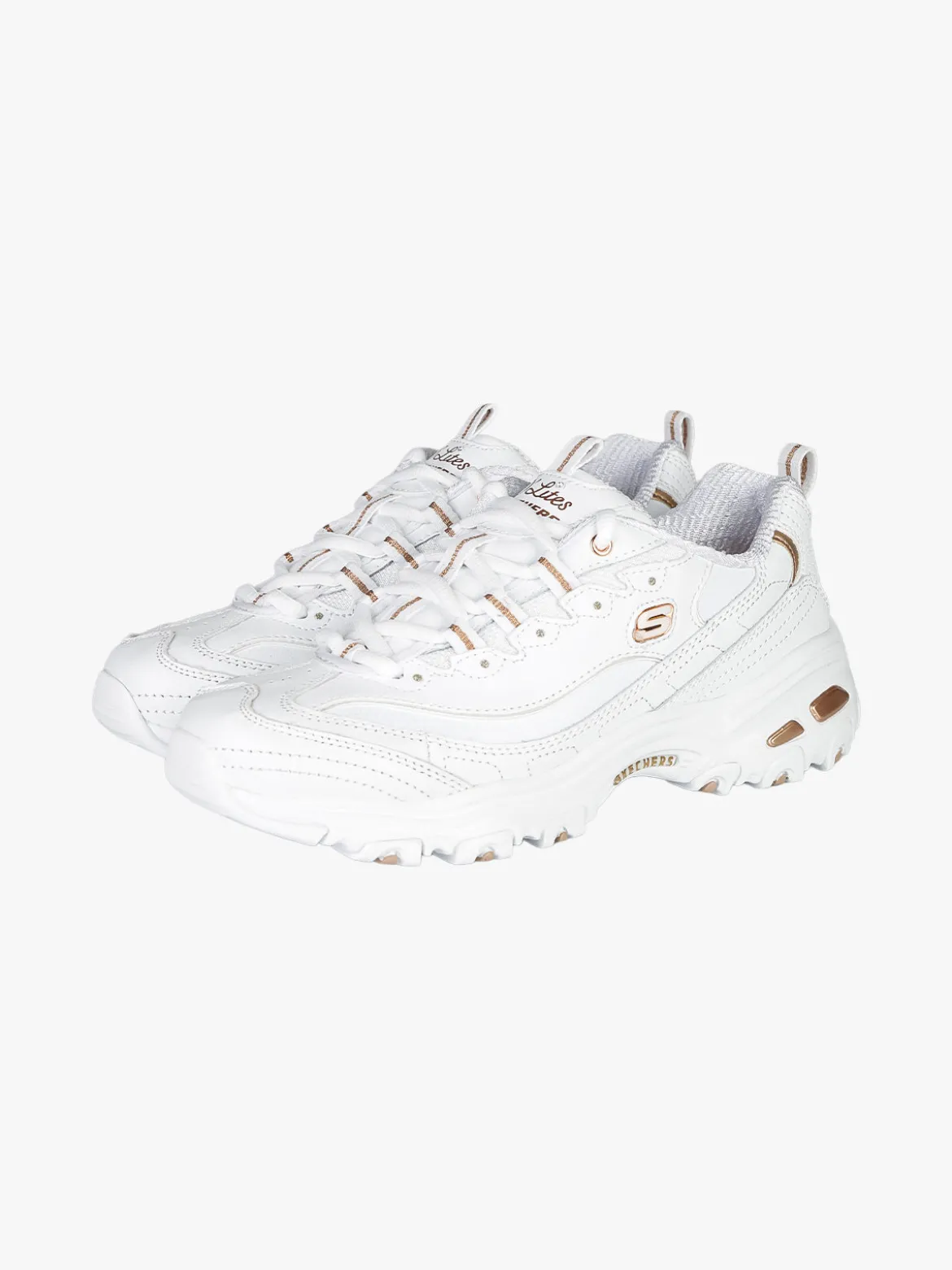 Skechers D'LITES FRESH START Sneakers in pelle da donna - bianco