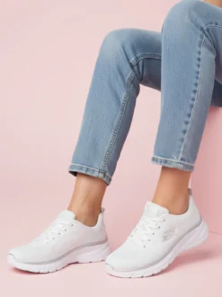 Skechers FASHION FIT 2.0 Moonlight glow Sneakers sportive da donna - bianco