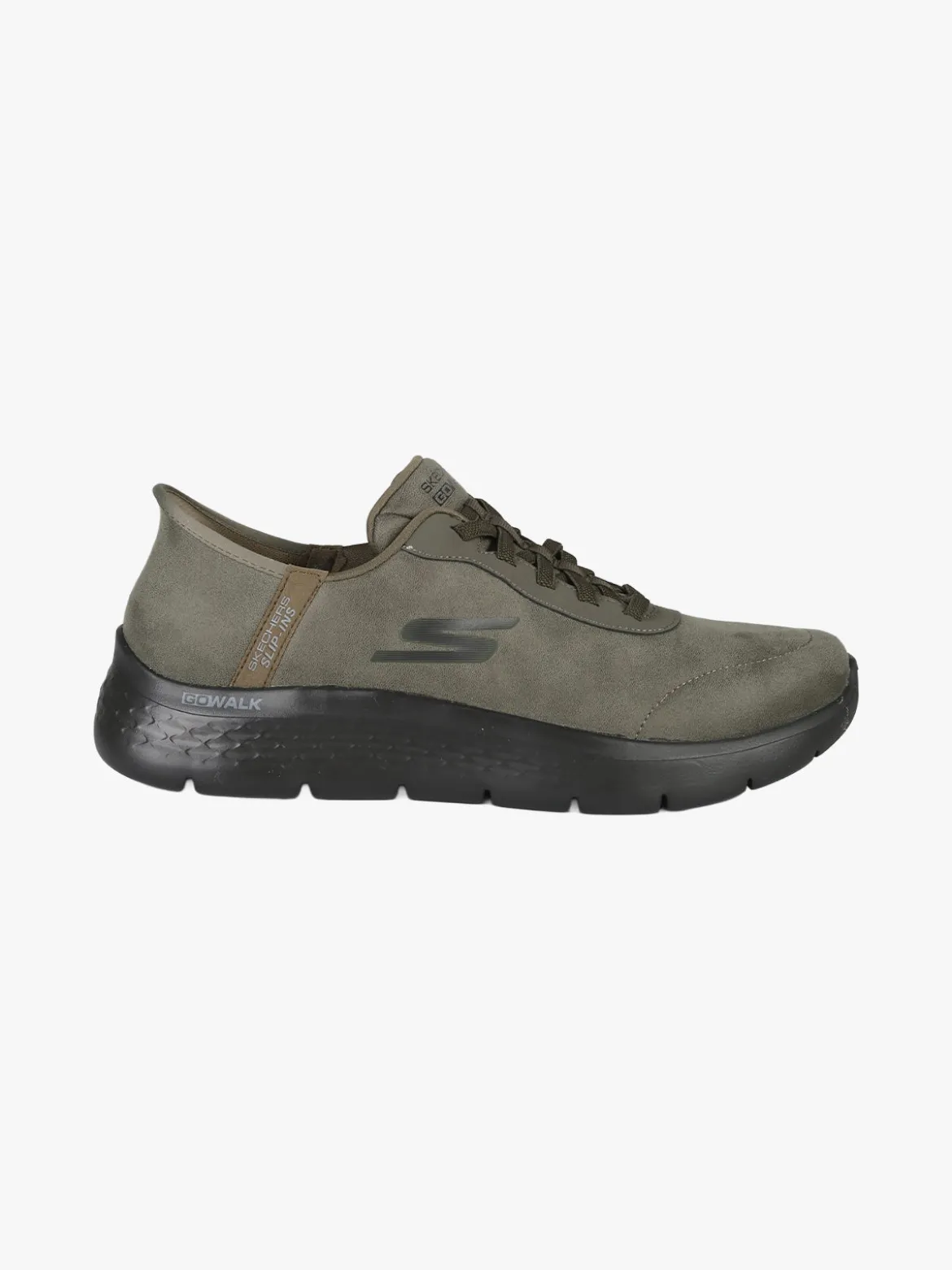 Skechers GO WALK FLEX SMOOTH Sneakers in pelle da uomo - Oliva