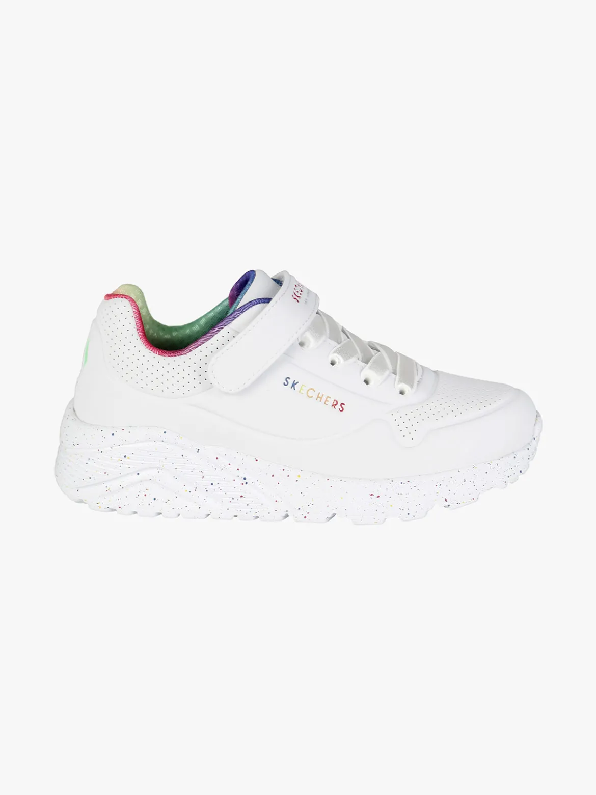 Skechers UNO LITE RAINBOW SPECKS Sneakers da bambina con strappo