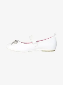 Skifidol Italian Brainrot Ballerine da bambina con strass e cinturino a strappo - bianco