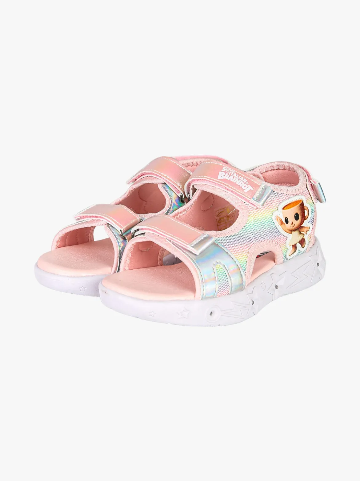 Skifidol Italian Brainrot Sandali da ragazza con luci e cinturini a strappo - rosa