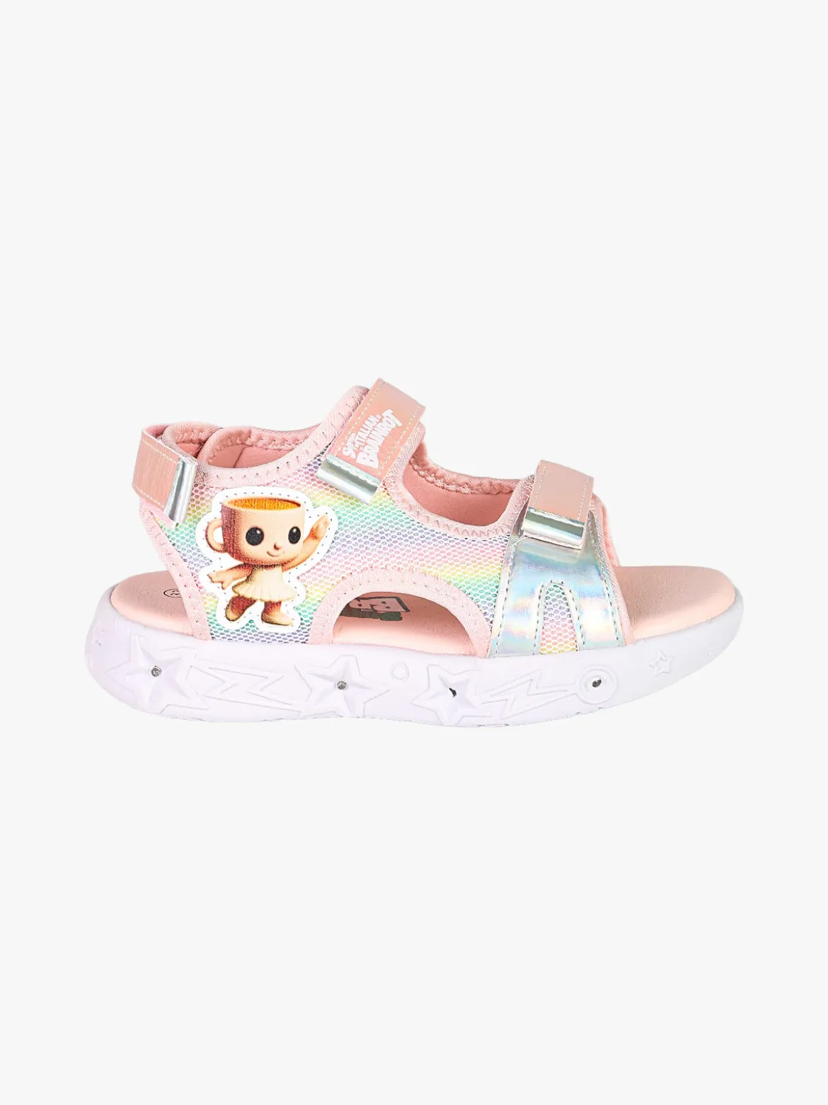 Skifidol Italian Brainrot Sandali da ragazza con luci e cinturini a strappo - rosa