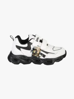 Skifidol Italian Brainrot Sneakers da ragazzo con luci e cinturini a strappo - bianco