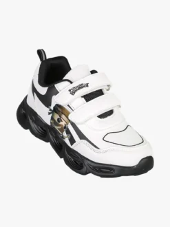 Skifidol Italian Brainrot Sneakers da ragazzo con luci e cinturini a strappo - bianco