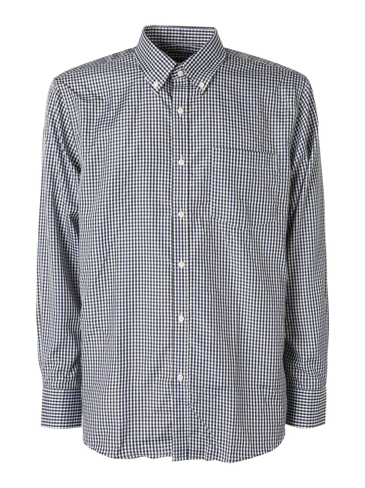Sky Camicia a quadretti da uomo con maniche lunghe - avion