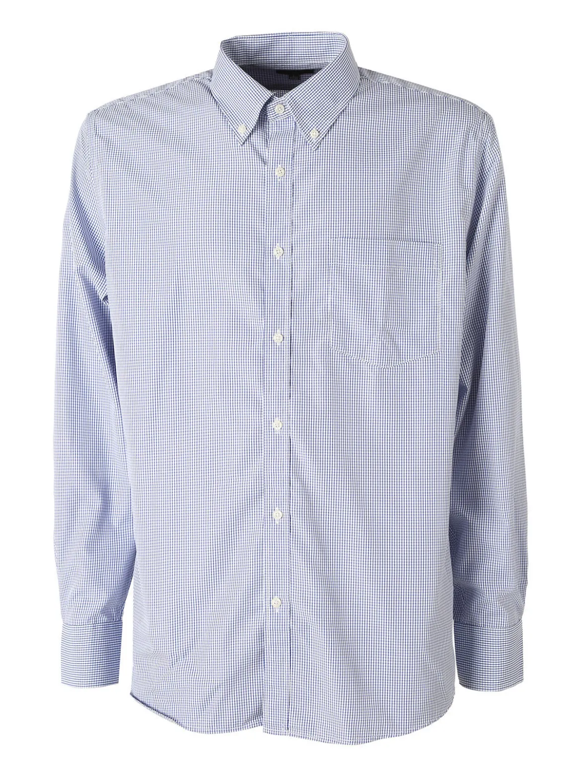 Sky Camicia a quadretti da uomo con maniche lunghe - cielo