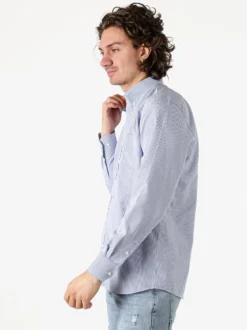 Sky Camicia a quadretti da uomo con maniche lunghe - cielo