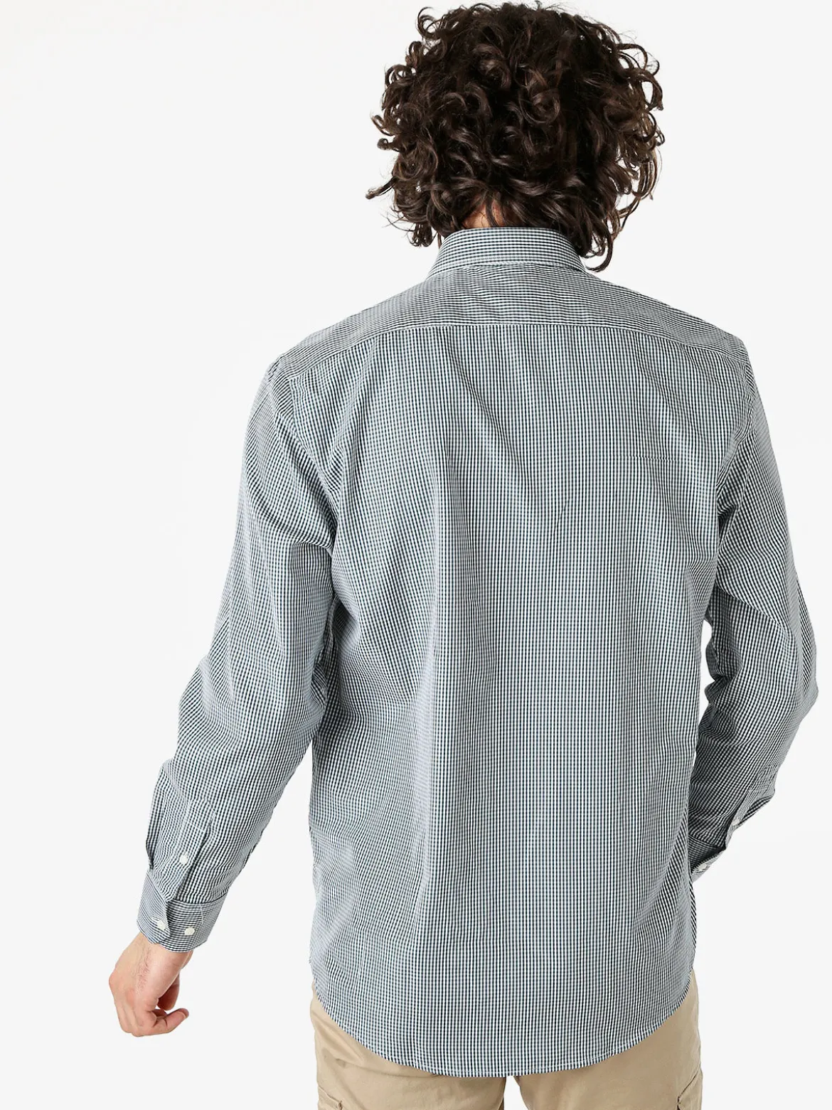 Sky Camicia a quadretti da uomo con maniche lunghe - verde