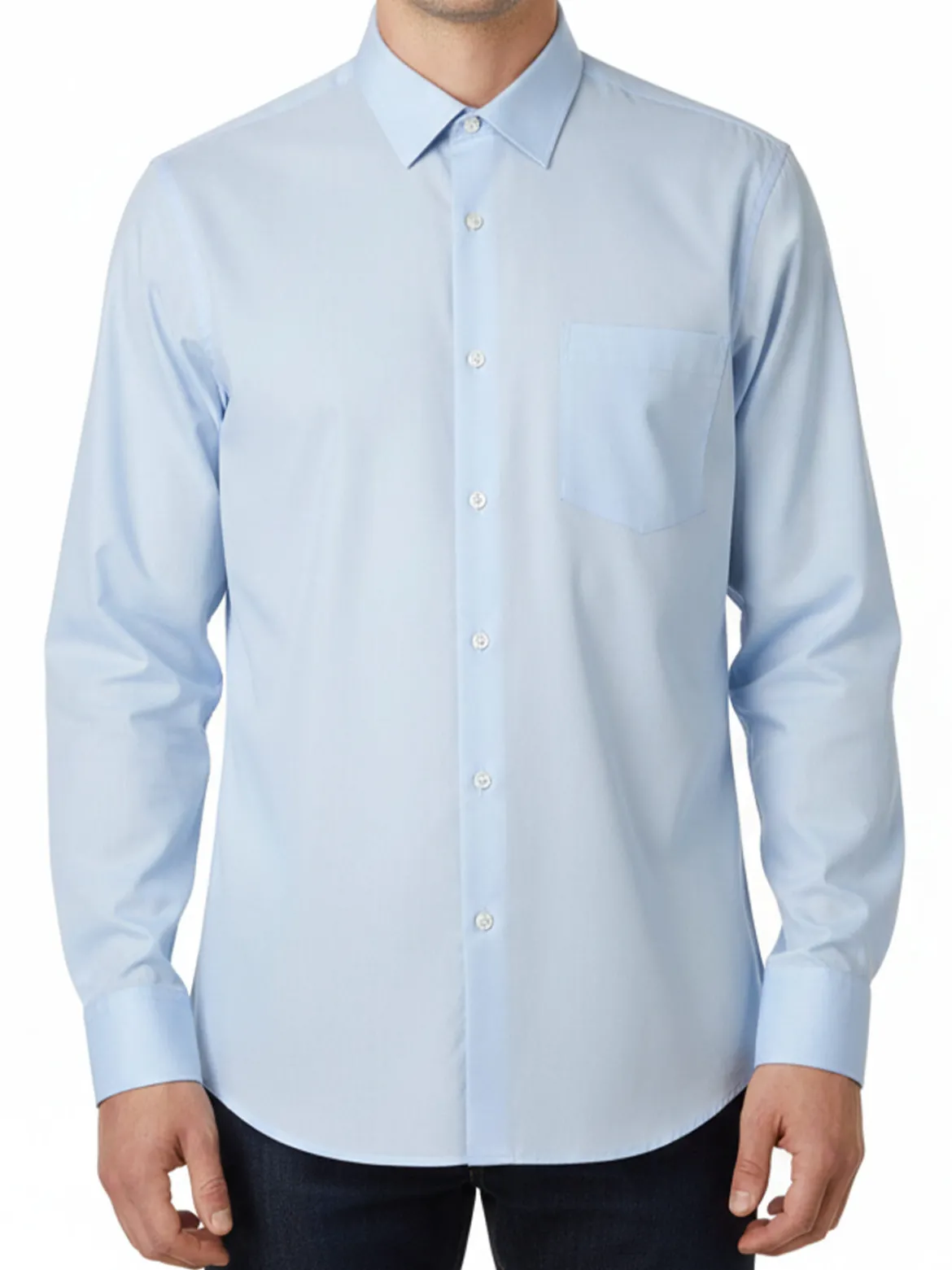 Sky Camicia da uomo a maniche lunghe - azzurro