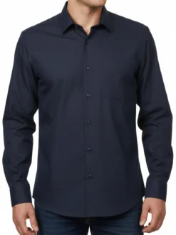 Sky Camicia da uomo a maniche lunghe - blu scuro
