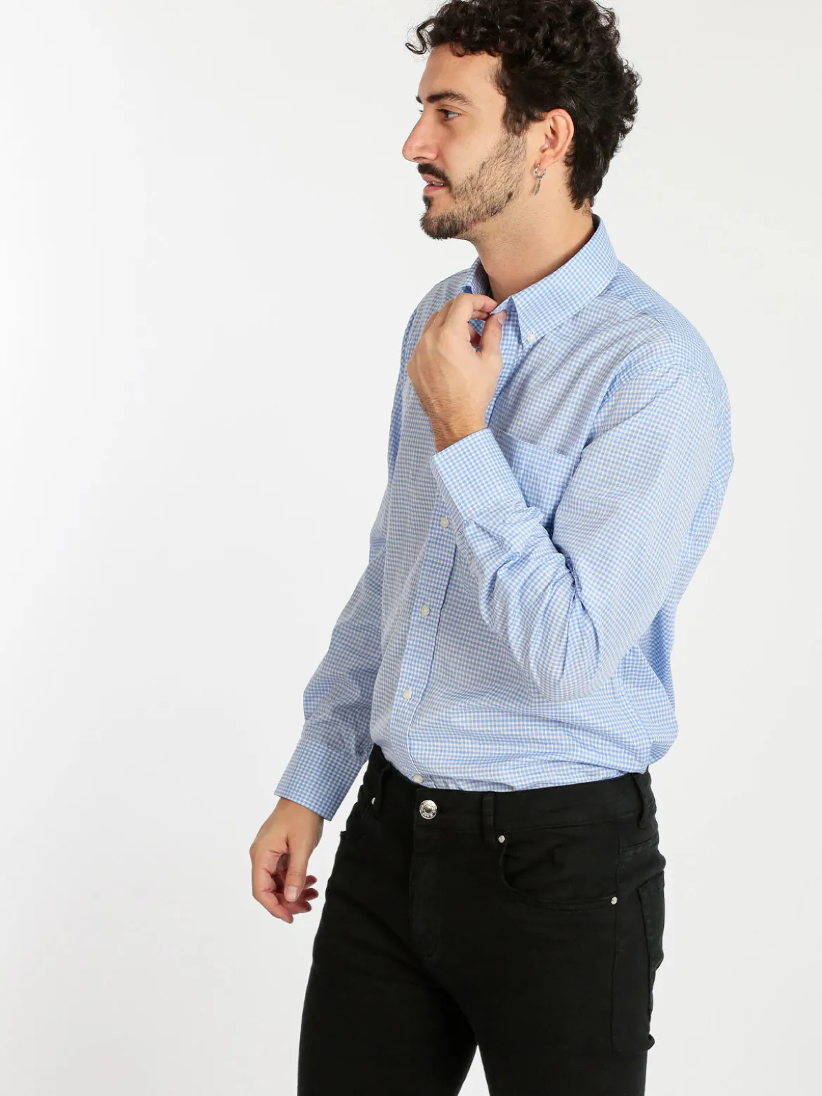 Sky Camicia da uomo regular fit a quadretti