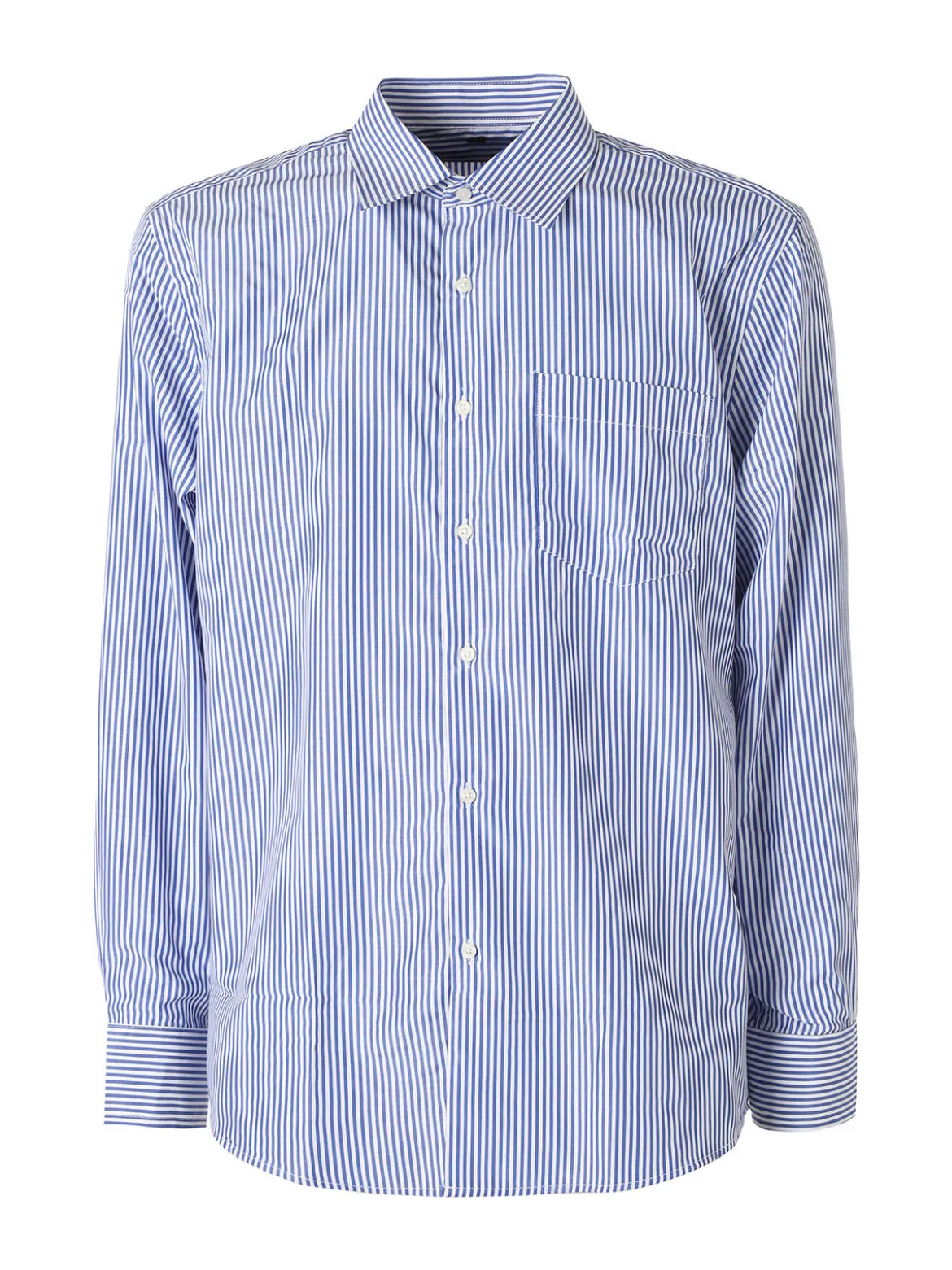 Sky Camicia da uomo rigata a maniche lunghe - blu