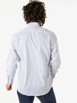 Sky Camicia da uomo rigata a maniche lunghe - cielo