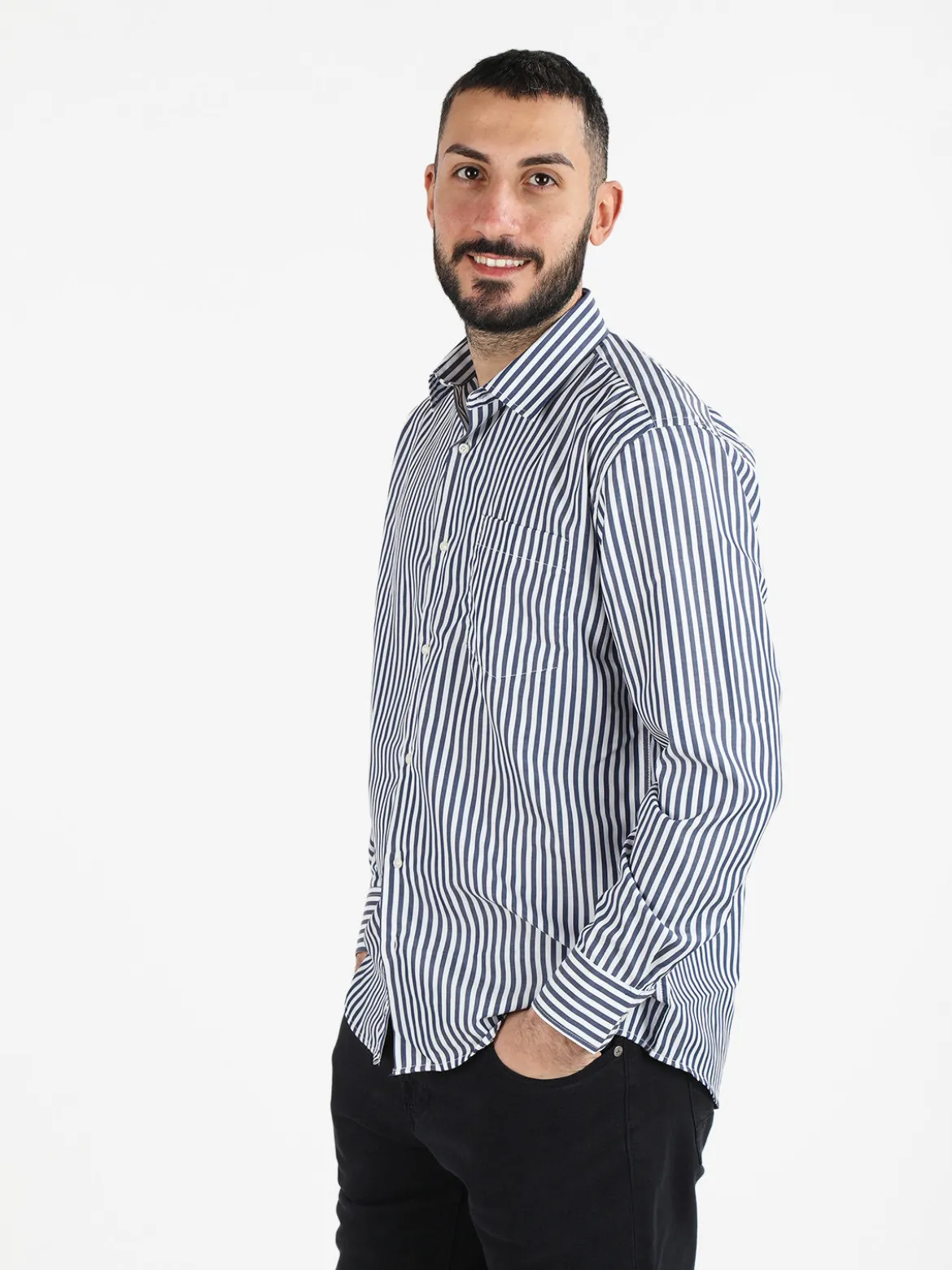 Sky Camicia uomo a righe regular fit