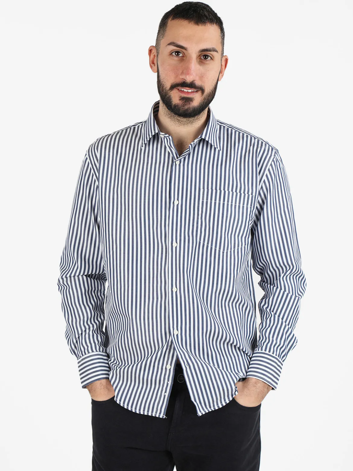 Sky Camicia uomo a righe regular fit