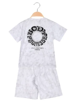 Small Gang Completo corto da bambino con t-shirt e bermuda - grigio