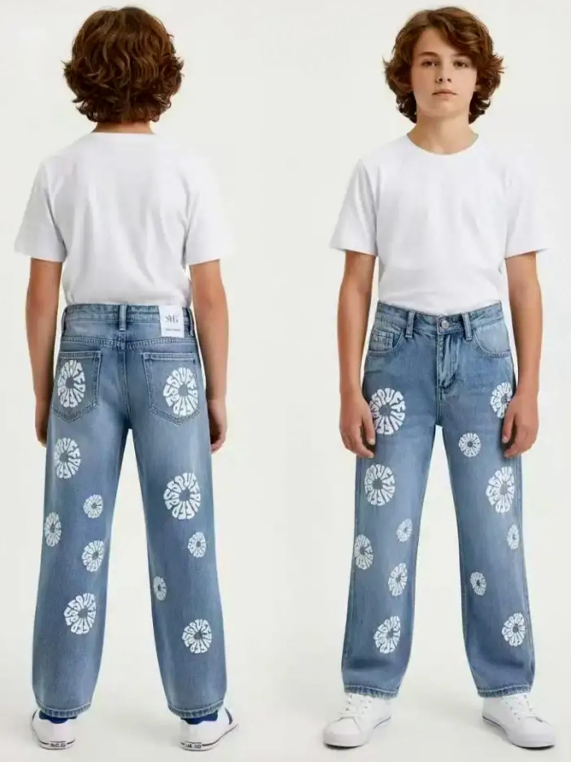 Small Gang Jeans da bambino con stampe