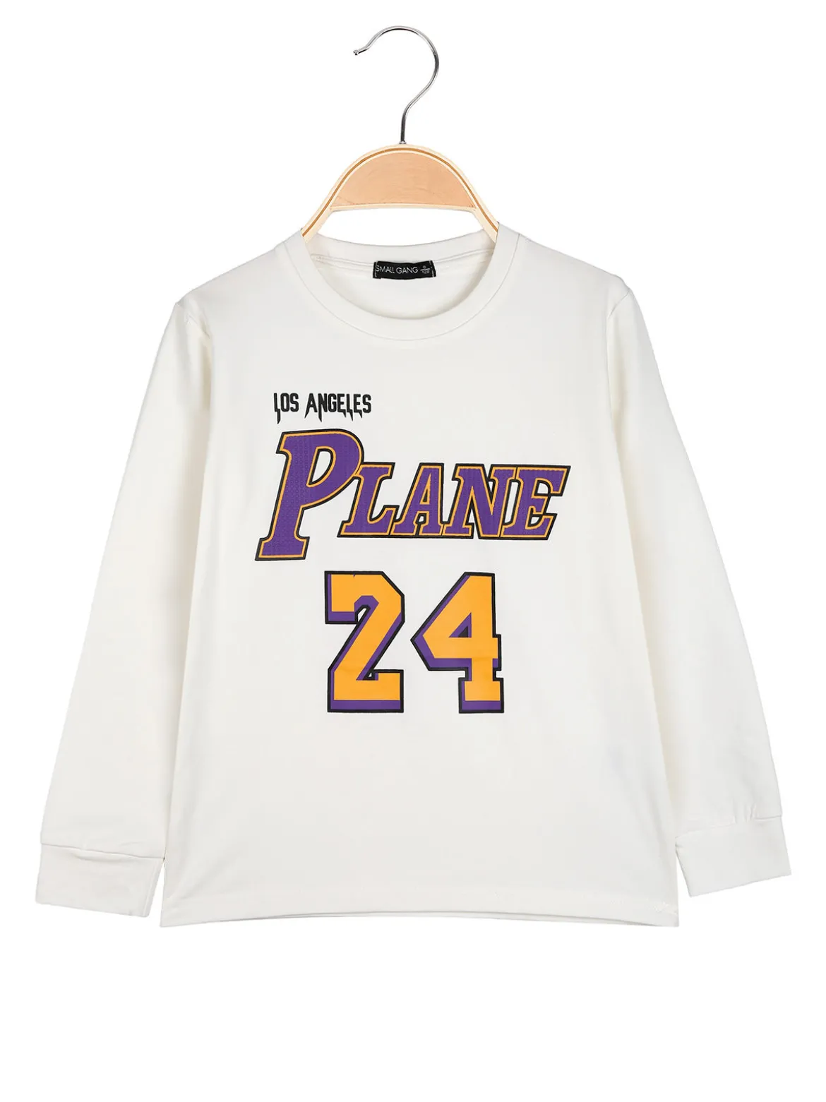 Small Gang T-shirt a maniche lunghe da ragazzo - bianco
