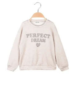 Smile Yes Felpa da bambina in maglia con scollo tondo