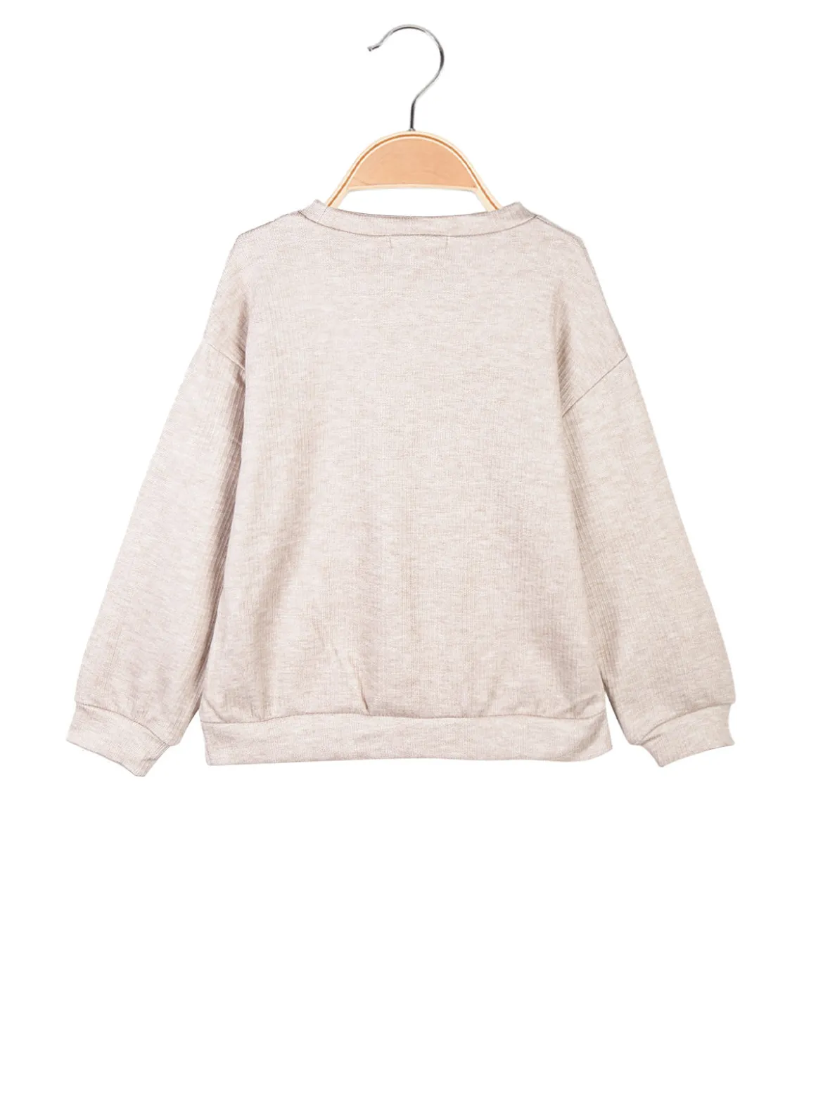 Smile Yes Felpa da bambina in maglia con scollo tondo