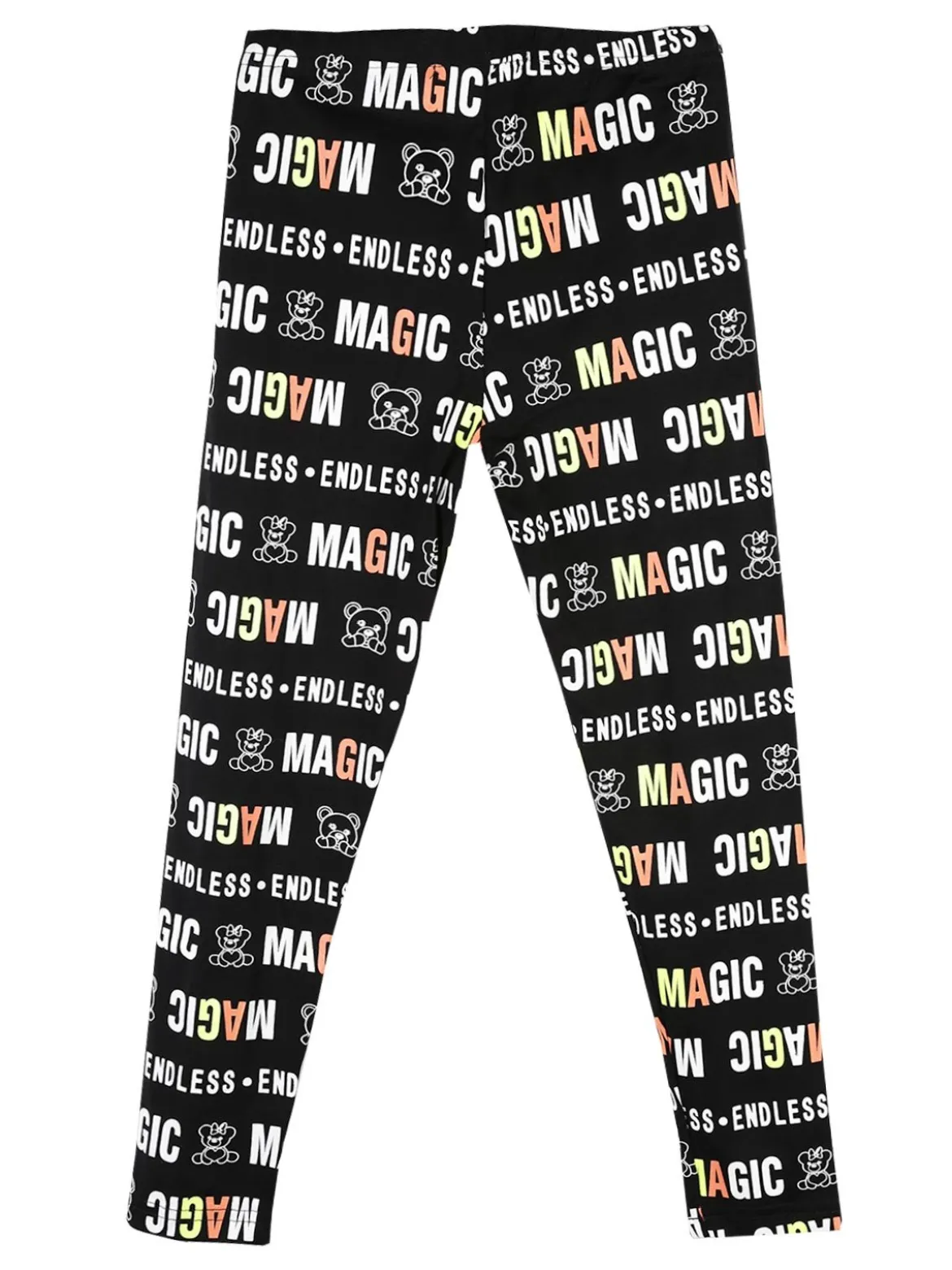 Smile Yes Leggings da bambina con stampa scritte