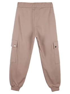 Smile Yes Pantaloni cargo da bambina in felpa con polsini