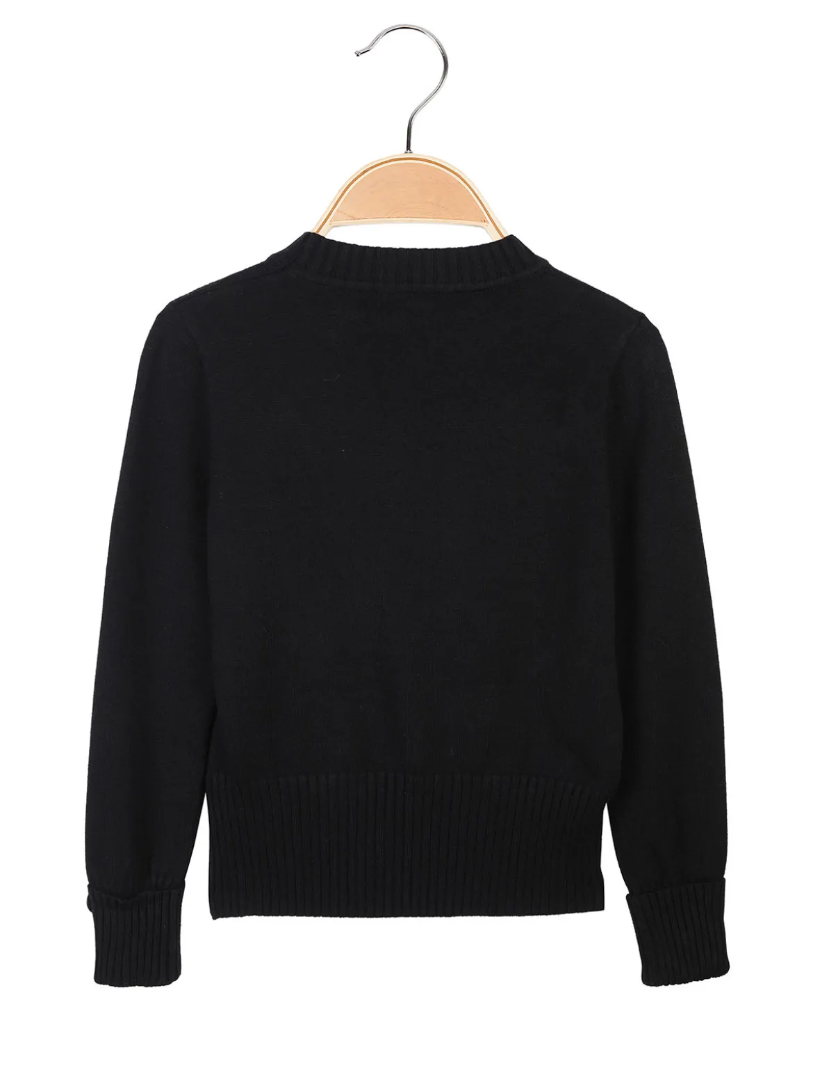 Smile Yes Pullover da bambina in maglia con taschini sul fondo