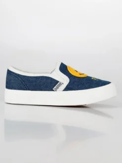 Smiley World Scarpe basse senza lacci effetto jeans