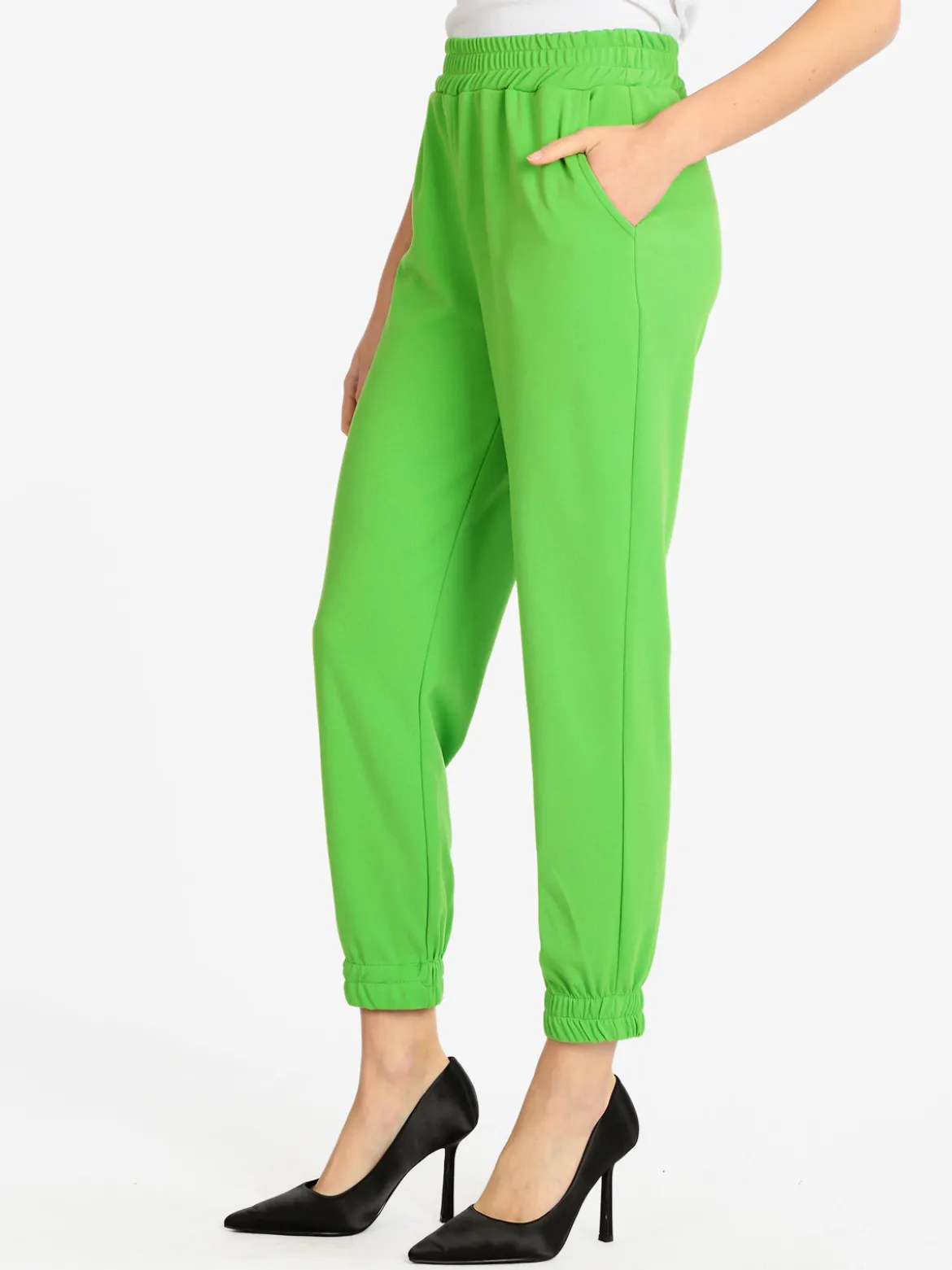 Sofy'S Chic Pantaloni morbidi donna con polsino
