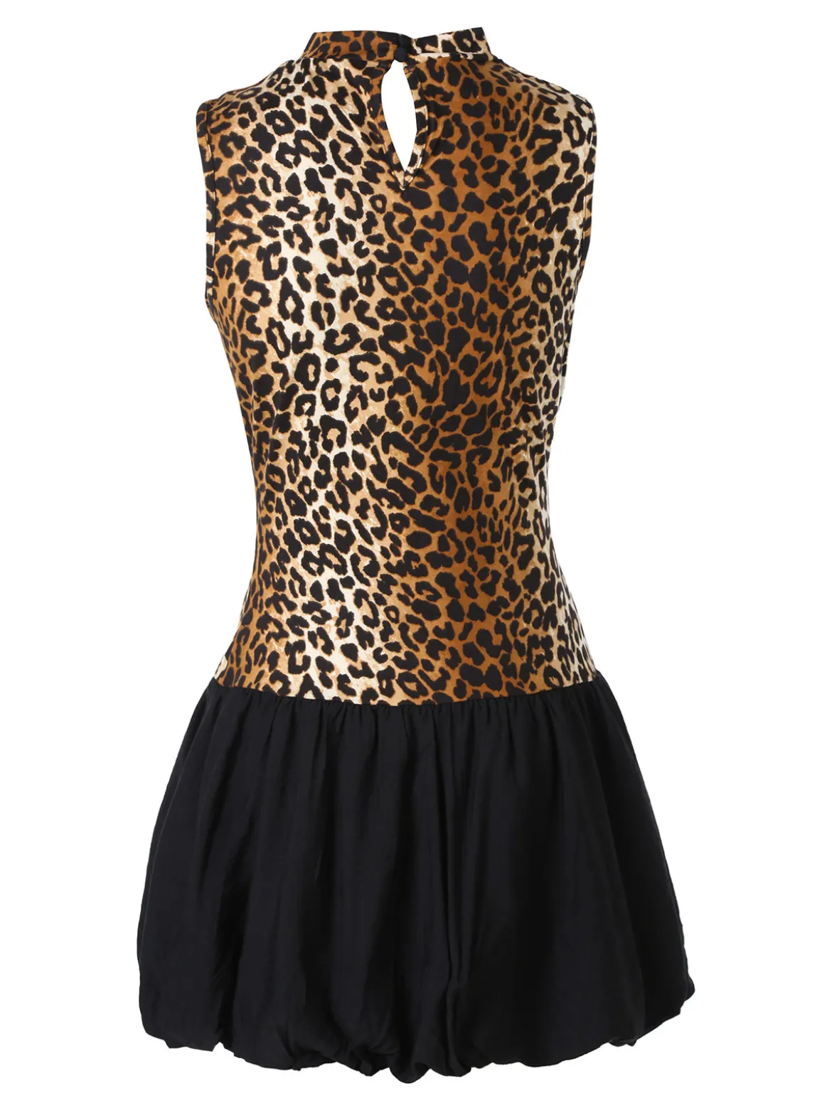 Solada Abito donna animalier senza maniche con gonna a palloncino - multicolore