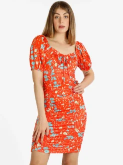 Solada Abito donna a tubino drappeggiato multicolor