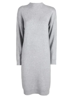 Solada Abito donna in maglia accollato - grigio