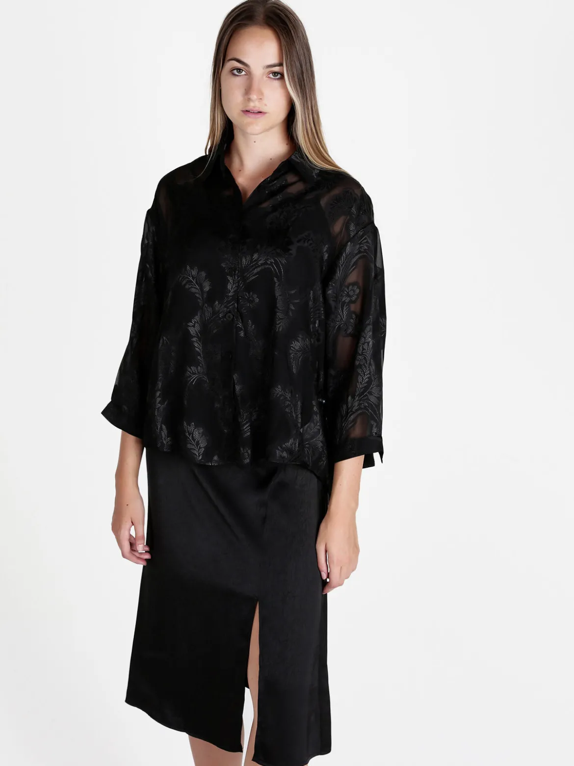 Solada Abito lungo da donna con camicia a maniche lunghe