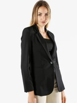 Solada Blazer donna con bottone - nero